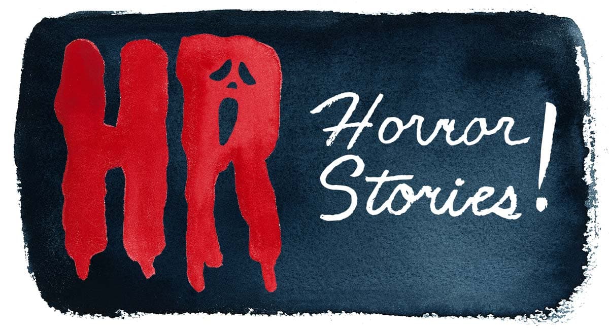 hr horror stories written in a scary font